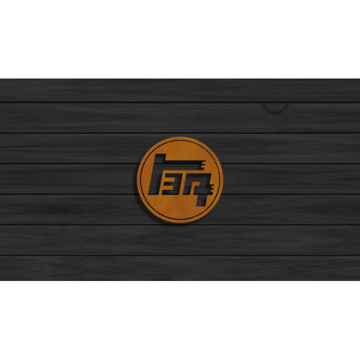 Japanese Toyota logo cortensteel sign