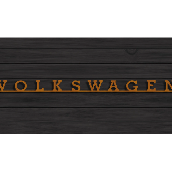 Volkswagen cortensteel sign