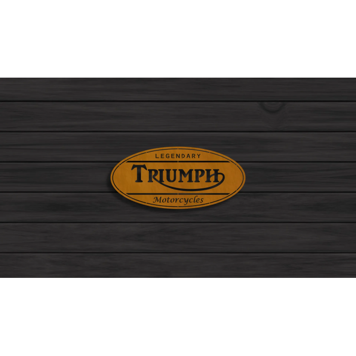 Triumph "Legendary Motorcycles" cortensteel sign
