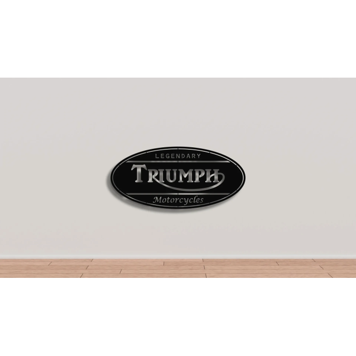 Triumph "Legendary Motorcycles" cortensteel sign