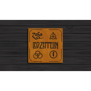 Led Zeppelin cortensteel sign