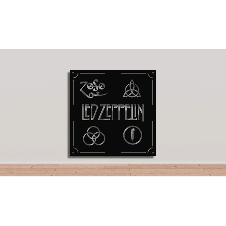 Led Zeppelin cortensteel sign