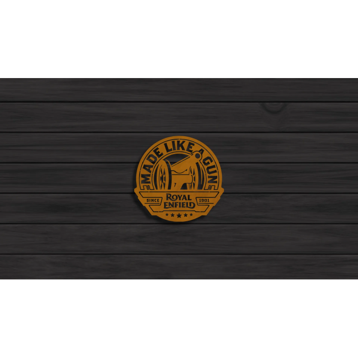 Royal Enfield Gun cortensteel sign