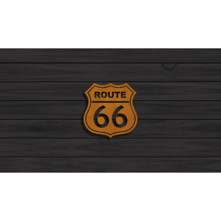 Route 66 cortensteel sign