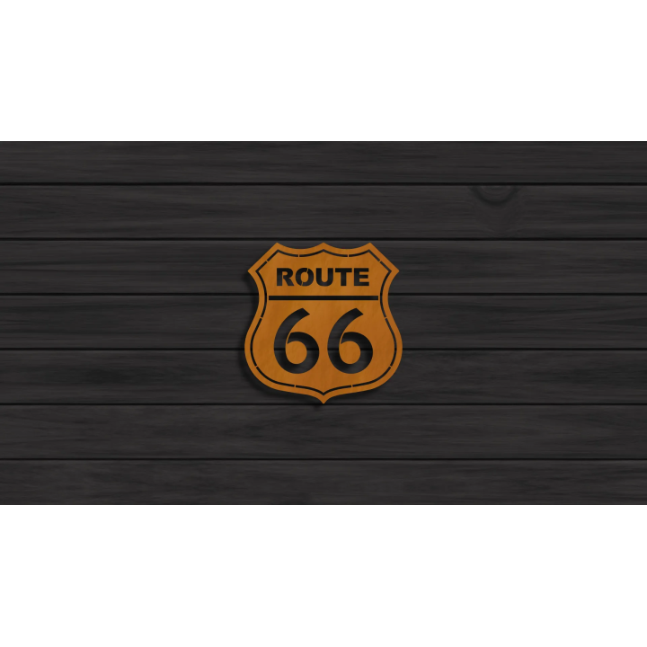 Route 66 cortensteel sign