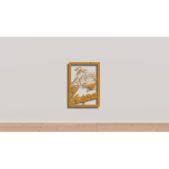 Vespa framed sign