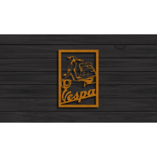 Vespa framed sign