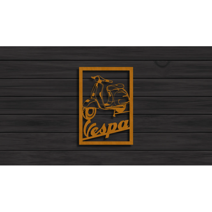 Vespa framed sign