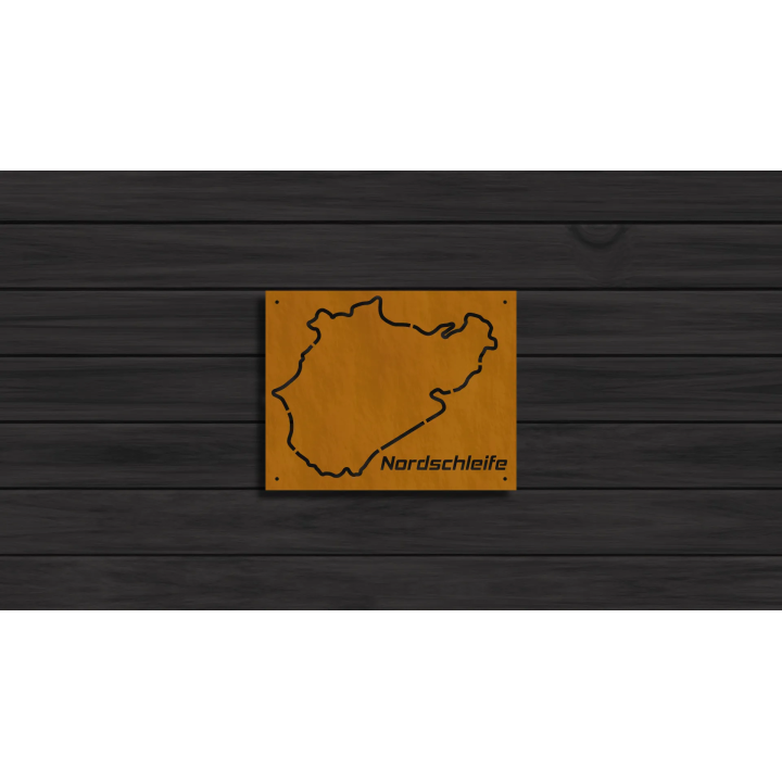 Nurburgring Nordschleife racetrack cortensteel sign