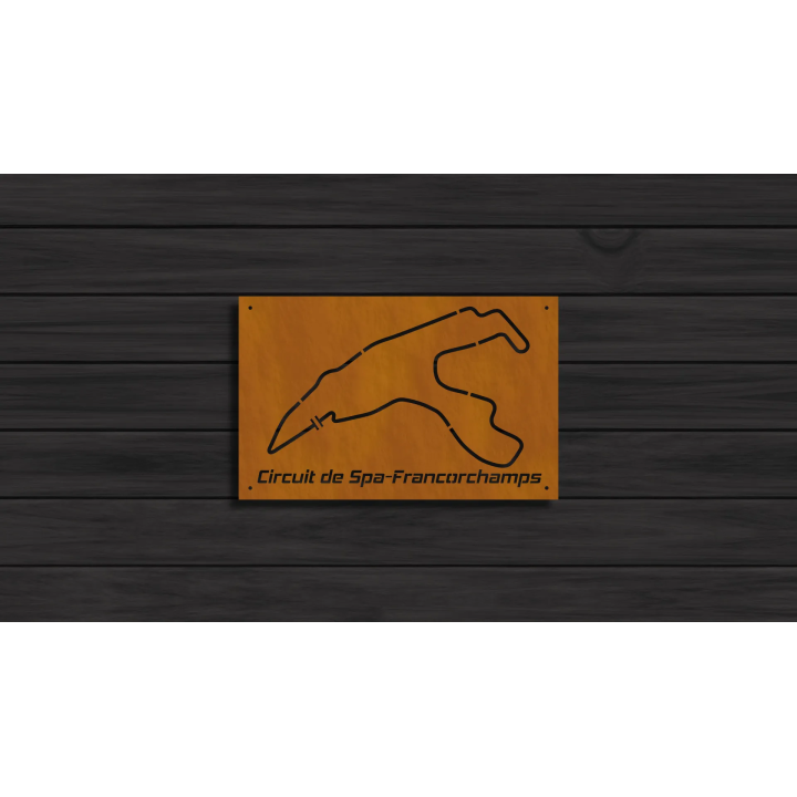 Spa track cortensteel sign