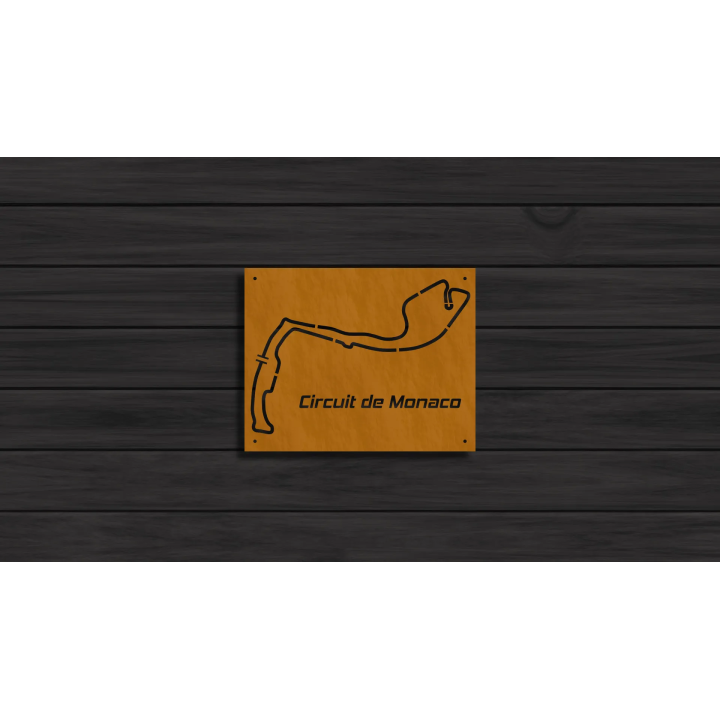 Monaco racetrack cortensteel sign