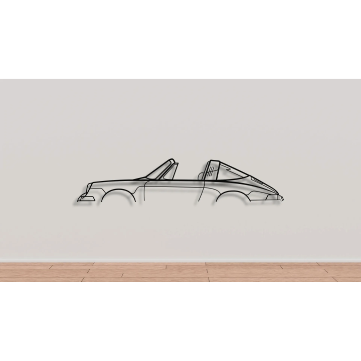 Porsche 911 targa simple silhouette