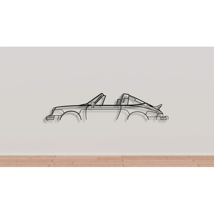 Porsche 911S targa simple silhouette