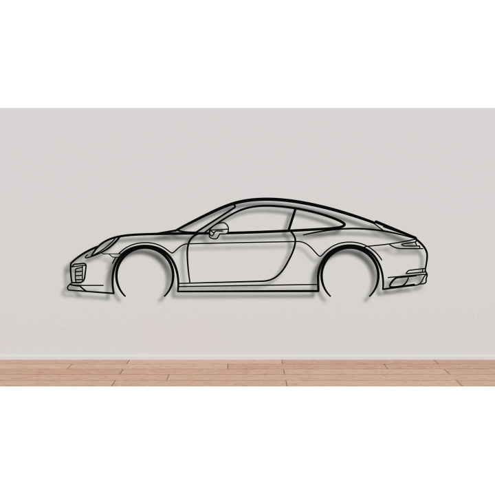 Porsche 911 991 full silhouette