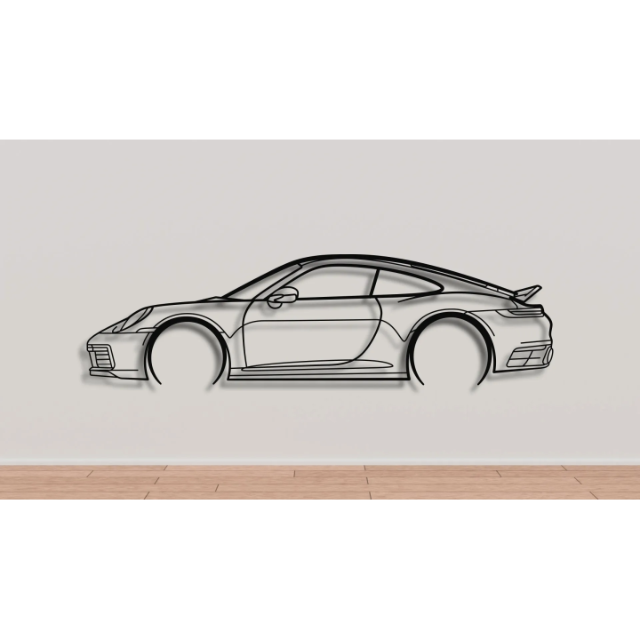 Porsche 911 992 full silhouette