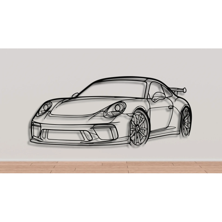 Porsche 911 991 GT3 angled silhouette