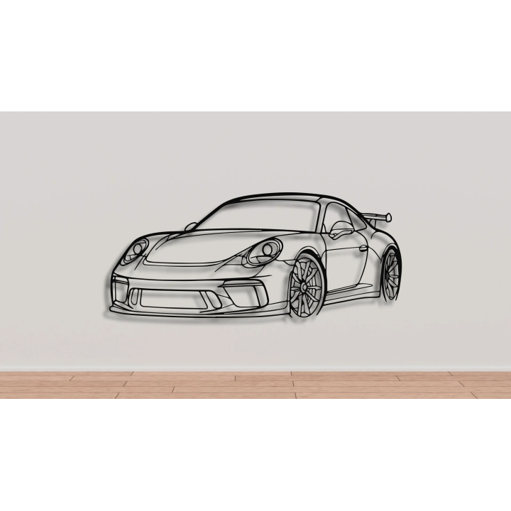 Porsche 911 991 GT3 angled silhouette