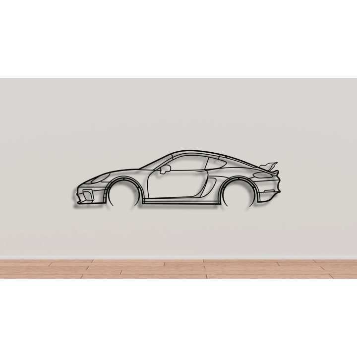 Porsche 718 Cayman GT4 full silhouette