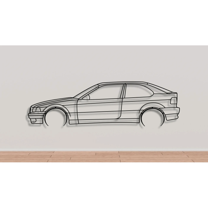 3 series BMW E36 compact full silhouette