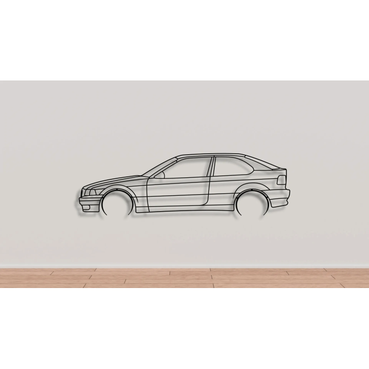 3 series BMW E36 compact full silhouette