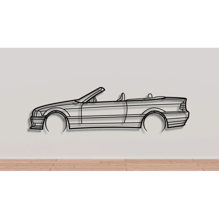 3 series BMW E36 cabrio full silhouette