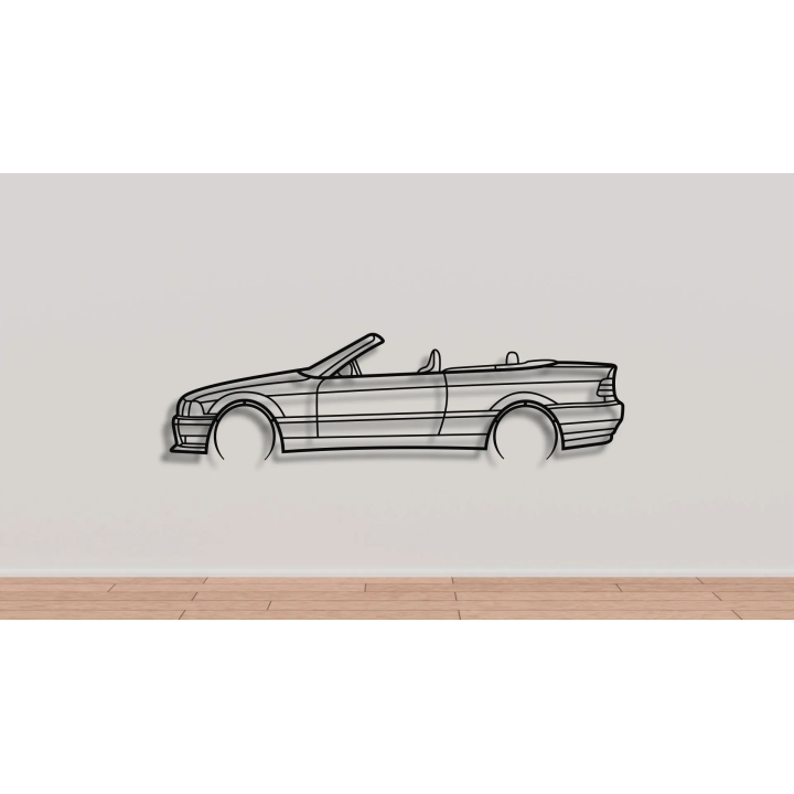 3 series BMW E36 cabrio full silhouette