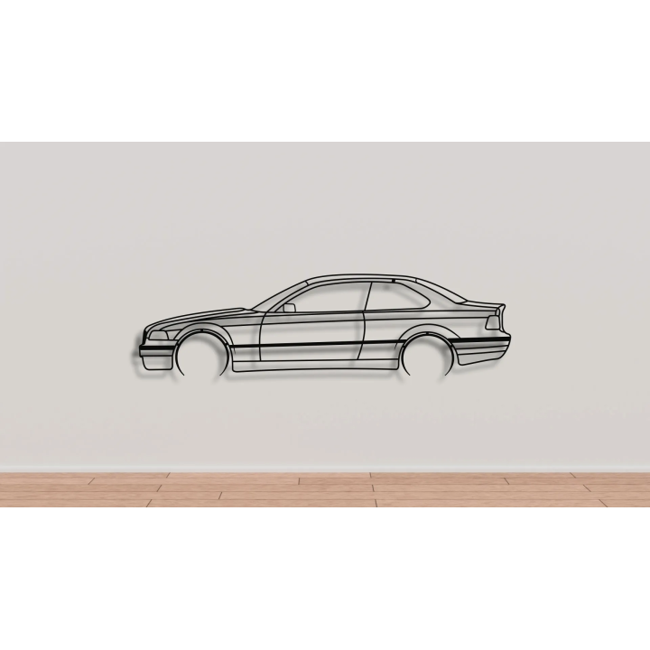3 series BMW E36 coupe full silhouette
